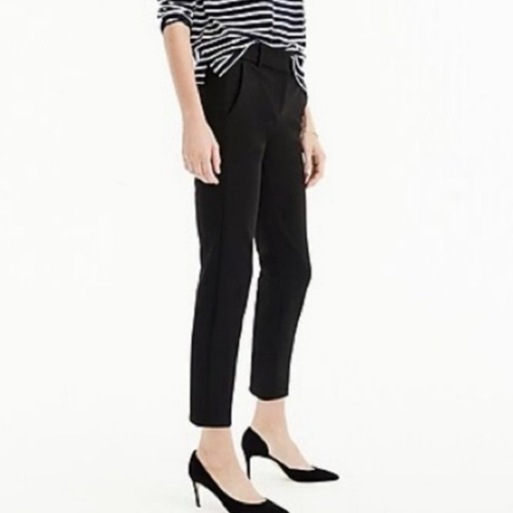J. Crew  Effortless Slim Crop Chino Pants Black 10